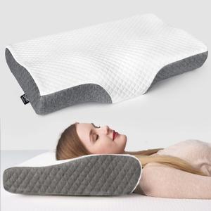 ZAMAT Memory Foam Pillow for Neck Pain Relief, Adjustable Ergonomic Cervical Pillow for Sleeping, Orthopedic Neck Pillow with Washable Cover, Bed Pillows for Side, Back, Stomach Sleepers (Queen(24*15*4.7inches), Dark Grey)