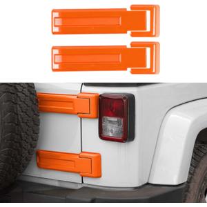 RT-TCZ Tailgate Hinge Cover Spare Tire Bracket Rear Door Trim Exterior Accessories Decoration for Jeep Wrangler JK JKU 2/4 Door 2007-2017,Orange