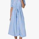 Amazon Essentials Women's Relaxed Fit Half-Sleeve Waisted Midi A-Line Dress, Size 2XL