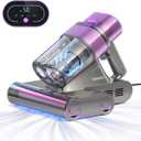 Mattress Vacuum Cleaner UV Sanitizing: 16Kpa 500W Powerful Mattress Cleaner | Bed Vacuum with 254nm Light, Dual Roller Brush, 8.6'' Dual Suction Port & 149F Heat - Mattress Vacuum for Sofa, Couch