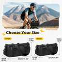 SEAFEW 6L Large Black Bike Handlebar Bag, Waterproof Rain Cover Front Bike Bag for Bicycles, Mountain Road Bike Fram Storage Barrel Bag with Water-resistant Zippers, Cycling Commuter Shoulder Bag