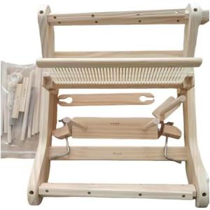 16 Inches Weaving Loom Kit,Pine Weaving Machine with Rigid Heddle Shed Stick, Wooden Multi-Craft Weaving Loom for Adults, Threads Warping Frame with Pegs and Yarn Stand, Beginners, Kid's DIY