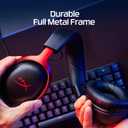 HyperX Cloud III Wired Gaming Headset, PC, PS5, Xbox Series X|S, Angled 53mm Drivers, DTS Spatial Audio, Memory Foam, Durable Frame, Ultra-Clear 10mm Mic, USB-C, USB-A, 3.5mm Black/Red