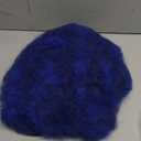 70s Afro Kinky Curly Wig For Women - Soft, Bouncy, Natural Looking Synthetic Hair - Blue Color, With Bangs