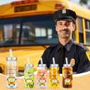 Skylety 24 Pcs School Bus Driver Gift Cup Bulk, School Bus Driver Appreciation Gifts 4 oz Plastic Cup Thank You for Always Going The Extra Mile Tumbler with Lids and Straws for Men Drivers