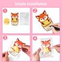 Budbof 28 Pack Valentines Day Gifts for Kids, Mochi Squishies Party Favor Set with Valentines Greeting Cards, Valentine's Day School Prize Party Favor, Classroom Exchange Gift Set