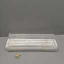 Mahjong Racks with Pushers, Clear Acrylic American Majiang Tile Racks, Enhanced Mah Jongg Tile Holders Set of 4 with 3 Goldern Dics (Beige White)