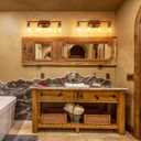 Brushed Gold Vanity Light,4 Light Gold Bathroom Light Fixtures, Bathroom Lights Over Mirror with Clear Glass Shade, Modern Wall Lighting for Mirror Bedroom Vanity Hallway