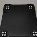 Appliance Slider 360 Rolling Tray for Coffee Maker Bamboo Coffee Pot Slider Tray Countertop Rotation Sliding Tray with Wheels, Small Appliances Mat Black (Small 11.8"  9.8"  0.6")