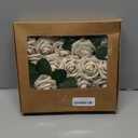 Ling's moment Artificial Flowers 25Pcs Champagne Gold Roses Decor w/Stems, 3" Real Touch DIY Foam Floral for Wedding Bouquet/Centerpieces, Outdoors Party Backdrop, Room/Table, Christmas Decor