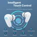 Wireless Earbuds, Bluetooth 5.3 Earbuds Stereo Bass, Bluetooth Headphones in Ear Noise Cancelling Mic, 30 Hour Playtime, USB C Mini Charging Case Ear Buds, 10mm Drivers with Big Bass (White)