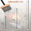 Fireplace Brush, 59-Inch Heavy Duty Long Handle Metal Fireplace Brush Broom with Heat-Resistant Iron Bristles (24.99)