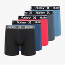 Hurley Men's 5 Pack Stretch Boxer Briefs, M