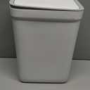 MOPALL 1 Pack Bathroom Trash Can with Lid, 3.6Gal l Garbage Can with Pop-Up Lid, Small Trash Can Dog Proof, Slim Trash Bin Waste Basket for Toilet, Office, Bedroom, Living Room, Kitchen (White)