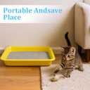 Multicolor Kitten Litter Box Low Entry, 4 PCS Small Cat Litter Box for Kittens Portable Open Cats Litters Boxes Pan Waterproof Plastic Travel Litters Tray for Small Senior Cats Pets, 15.2x12x1.4 Inch