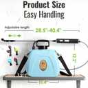 PASAMIC 2 Gallon Battery Powered Sprayer, Rechargeable Electric Sprayer with 2 Speeds & 4 Nozzles, Battery Indicator, Retractable Wand, Adjustable Straps & Storage Bag for Lawn Garden