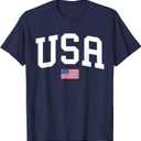USA T Shirt Women Men Kids Patriotic American Flag July 4th T-Shirt XL