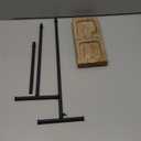 Love-KANKEI Jewelry Organizer Stand Metal & Wood Base and Large Storage Necklaces Bracelets Earrings Holder Organizer Gift Black and Carbonized Black (3 Tiers)