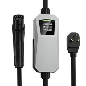 MUSTART Level 2 Tesla Charger, 25A Portable EV Charger with NEMA 10-30 Plug– Unlocking Convenience with One-Touch Release, Compatible with All Tesla Models & Cybertruck