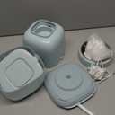 Automatic Cat Feeder and Water Dispenser FW1, Wire or Battery Cat Food Dispenser Timer Pet Feeder - Locking Lid, Desiccant Bag, Programmable Portion Control, 4 Daily Meals, 10s Voice Recorder-Blue