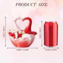 DN DECONATION Valentine Gnomes Decorations, Valentines Gnome Figurines Decorations for Home Table Indoor Collectible Sweet Gifts for Him (Set of 2, Red and Pink)