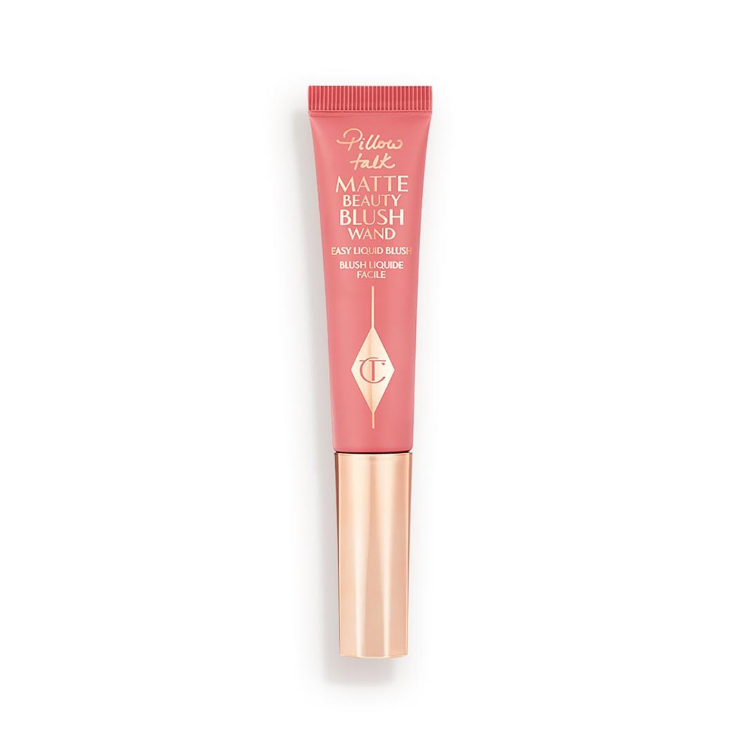 Charlotte Tilbury Pillow Talk Matte Liquid Blush Wand - Matte Blush for Cheeks with Cushion Applicator - Infused with Lumi-Blur Technology for a Light-Reflecting, Soft-Focus Effect