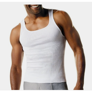 Men's Pack, Moisture-Wicking Ribbed, Lightweight Cotton Tank Undershirts, 6-Pack size M
