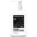 Keracolor Color + Clenditioner 3-in-1 Color-Depositing Conditioner, Gently Cleanses & Conditions, Semi-Permanent Hair Color, 23 Shades, 12 Fl Oz (Onyx)