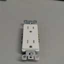 Leviton 15 Amp Decora Tamper-Resistant Duplex Electrical Wall Outlet, T5325-W, White