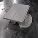 HUONUL Makeup Mirror, Vanity Mirror with Lights, 2X/3X/10X Magnification, Touch Control, Trifold, Dual Power Supply, Valentines Day Gifts for Her, Gifts for Women, Wife, Mom, Girls, Dorm Room Essentials (White)