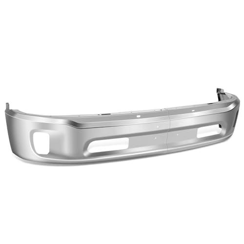 DNA MOTORING Front Bumper Compatible with 14-18 Ram 1500/19-23 Ram 1500 Classic,w/o Parking Sensor Holes,W/Fog Light Cutouts,Chrome,BUMP-F-RAM13-FB-01-CH