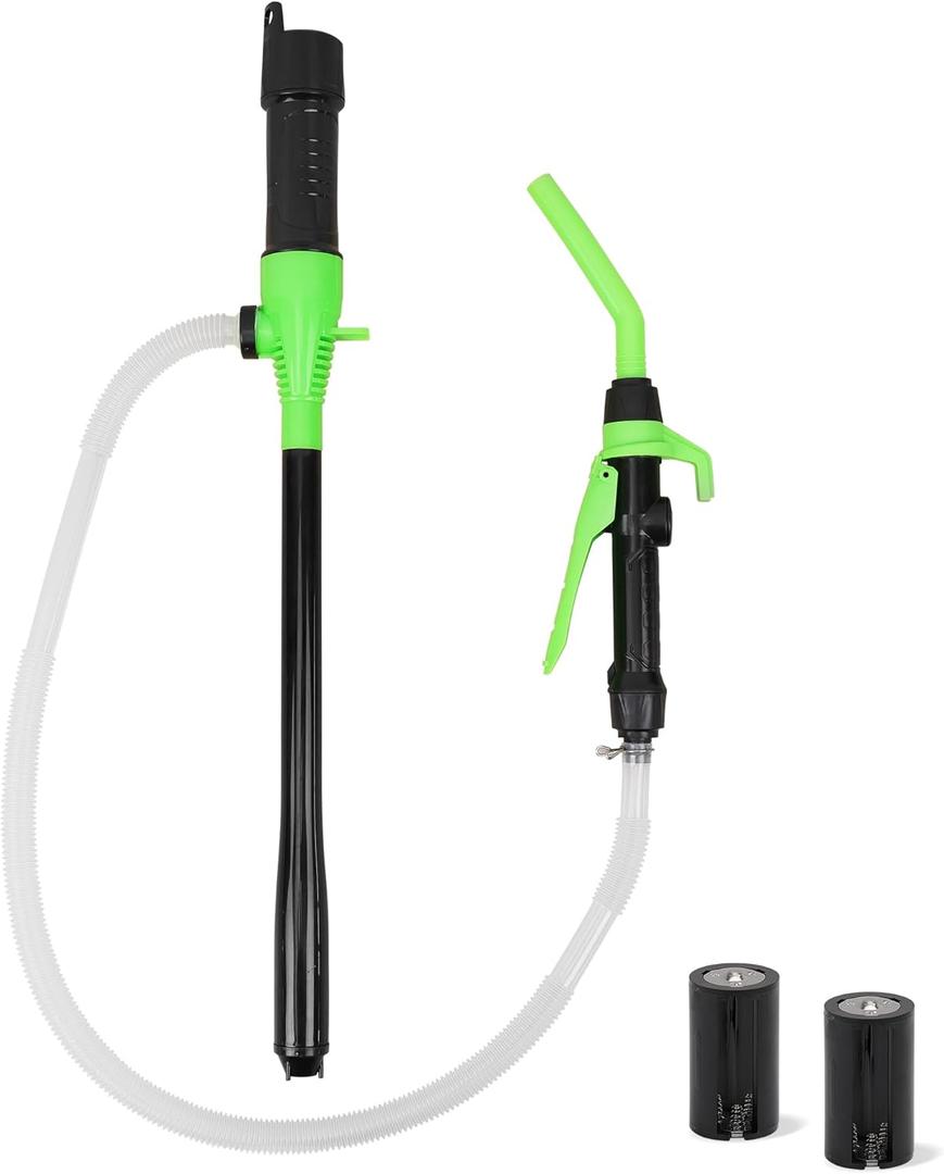 SWANLAKE Portable Battery Powered Fuel Transfer Pump, 2.4 GPM Liquid Transfer Pump for Gasoline, Siphon Pumps for Gas Can, Tank, Water-Transfer