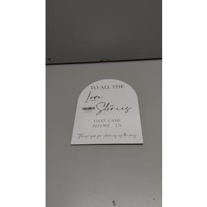 Love Stories Wedding Sign, Minimalist White Arch Sign, Wedding Accessories for Reception, Party Supplies And Decorations for Bridal Shower Activities, Engagement Event, Bachelorette Party, 10