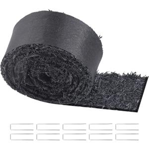 VEVOR Recycled Rubber Mulch Mat 120 x 4.5 in, Permanent Rubber Mulch for Landscaping, Black Mulch Garden Edging Border for Plants, Vegetables & Flower Garden Barrier