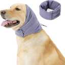 Dog Thunder Ear Muffs, Calming Hoodie, No Shake Ear Wraps for Hematoma Healing, Noise Protection Ear Wrap Head Cover to Relieve Anxiety, Dog Ear Cover for Grooming (Light Purple, L)