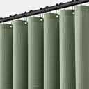 MIULEE Waffle Weave Fabric Shower Bath Curtain with 12 Metal Hooks 260GSM Heavy Duty Washable Waterproof Narrow Thick Cloth Shower Curtains Set for Bathroom Hotel, W72*L72, Sage Green