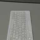 OMOTON Bluetooth Keyboard for Tablet/Android/Windows/iOS, with 7 Colors Backlight Rechargeable Wireless Mini Keyboard for Galaxy Tab A9+ / S9 FE / S10 / S11 / A11 Series etc, White