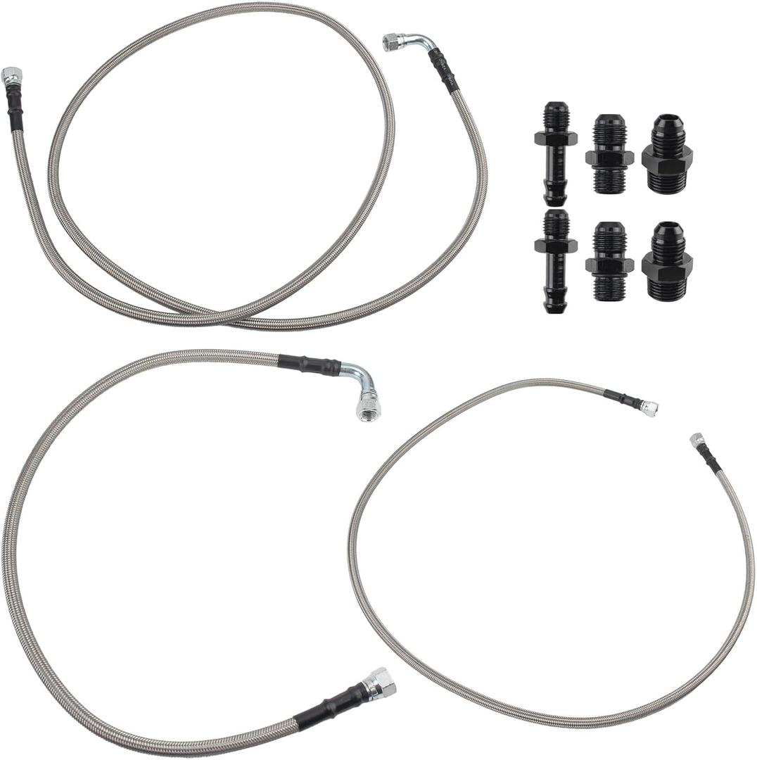 AUTOKAY 47RE Transmission Cooler Lines Kit Heavy Duty Fits for Dodge Ram Cummins 5.9L 1996-2002
