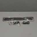 Curtain Rod for Windows 18-45 Inch, Black 5/8 Inch Small Window Treatment Rods, Short Adjustable Splicing Drapery pole, Matte Black