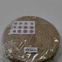 Round Woven Placemats - Boho Rattan Placemats Natural Water Hyacinth Placemat, Farmhouse Weave Place Mats, Rustic Braided Wicker Table Mats for Dining Table,Home,Wedding (12 inch Set of 8)