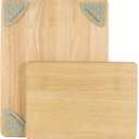 Architec Gripperwood Cutting Boards, Set of 2, Beechwood with Non-slip Gripper Feet, 11 by 8-Inches and 14 by 11-inches