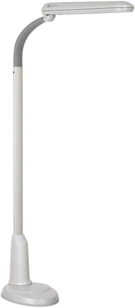 Ott-Lite L24554 Task Plus High-Definition 24-Watt Floor Lamp,Plastic, Dove Grey