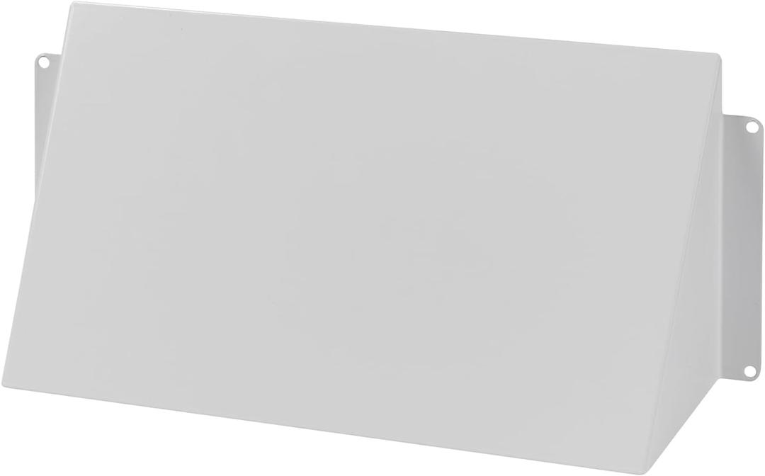 10" x 5" White Galvanized Steel Vent Cover - Duct Exhaust/Inlet Rain Deflector - Weatherproof Guard for Open Ventilation Systems - Indoor/Outdoor Vent Hood - Air Vent Grille Protection Roof