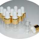 Small Dropper Bottle, 10pcs 2ml Mini Sample Dropper Bottles Mini Makeup Containers for Travel Liquids Tiny Glass