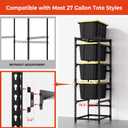DYNALOAD 740lb 27 Gallon Tote Storage Rack, Heavy Duty 5-Tier Bin Organizer