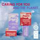 August Regular Cotton Menstrual Pads, 36-Pack Ultra Thin Pads with Wings, Hypoallergenic Sanitary Napkins with Organic Cotton Topsheet, Compostable Wrappers, Toxin Free, Fragrance Free