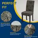 Chair Covers, Dining Room Chair Covers, Stretch Kitchen Chair Covers/Dining Room Chair Covers Set of 4, Removable Washable Dining Chair Slipcovers for Home, Hotel, Banquet, Hemp Coffee Pattern