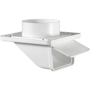 Lambro 143W 4-inch Plastic Soffit Exhaust Dryer Vent with Damper - White