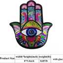 5 x Sequin Eye Patches Large Hand Embroidered Motif Applique Patches DIY Sewing Ironing Accessories for Hoodies T-Shirt Jeans Jackets