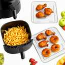 Upgrade 8inch Square Air Fryer Rack,Three Stacktable Dehydrator Rack,Air Fryer Accessories,Only Fit for Air Fryer which Inner Size 8.7 inch(Square)
